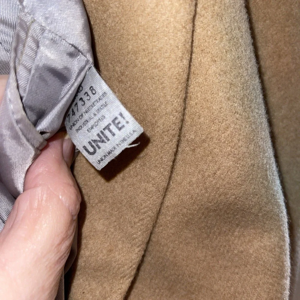 Hart Schaffner Marx Mens Beige Camel Hair Sport Coat‎ Jacket Blazer 43L 2-Button